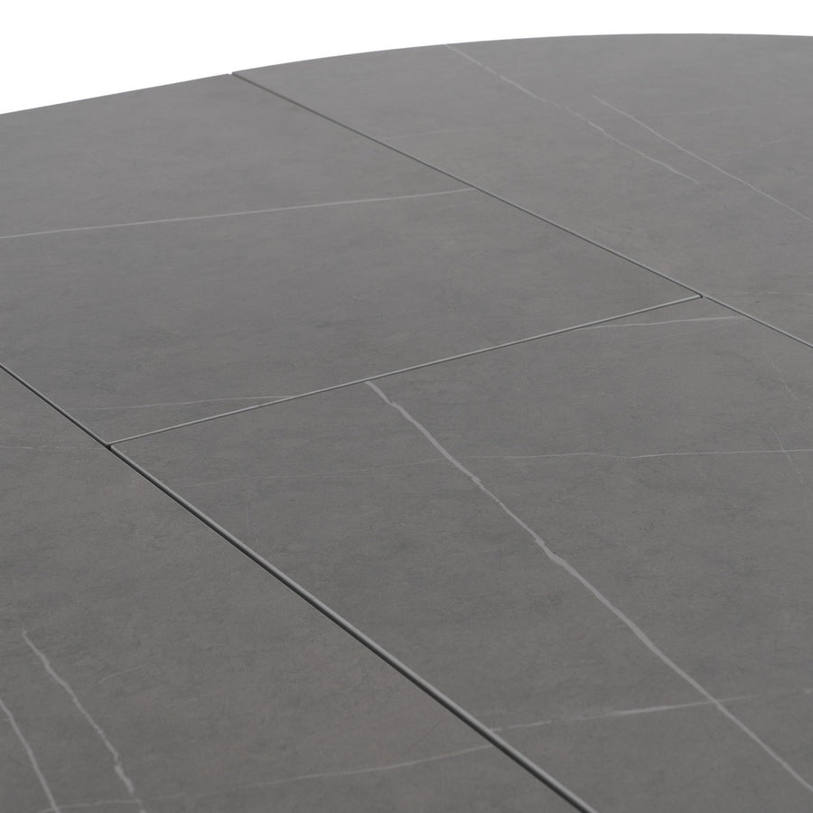MESA EXTENSIBLE GRIS-NEGRO 120 X 120 X 75 CM