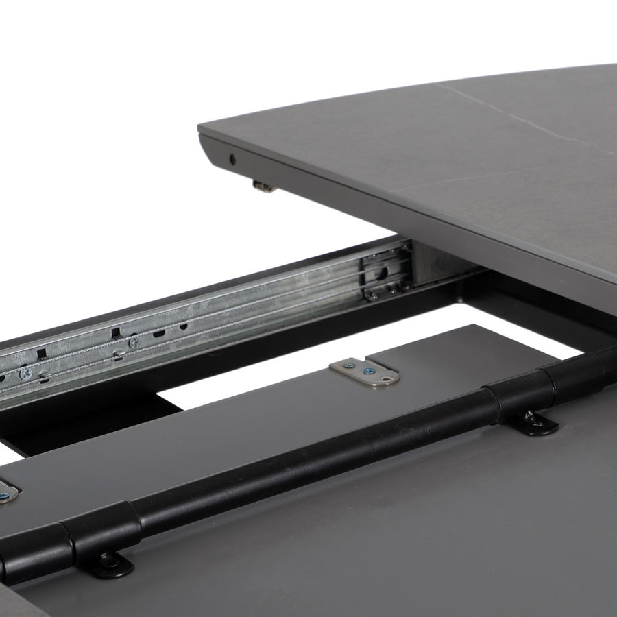 MESA EXTENSIBLE GRIS-NEGRO 120 X 120 X 75 CM