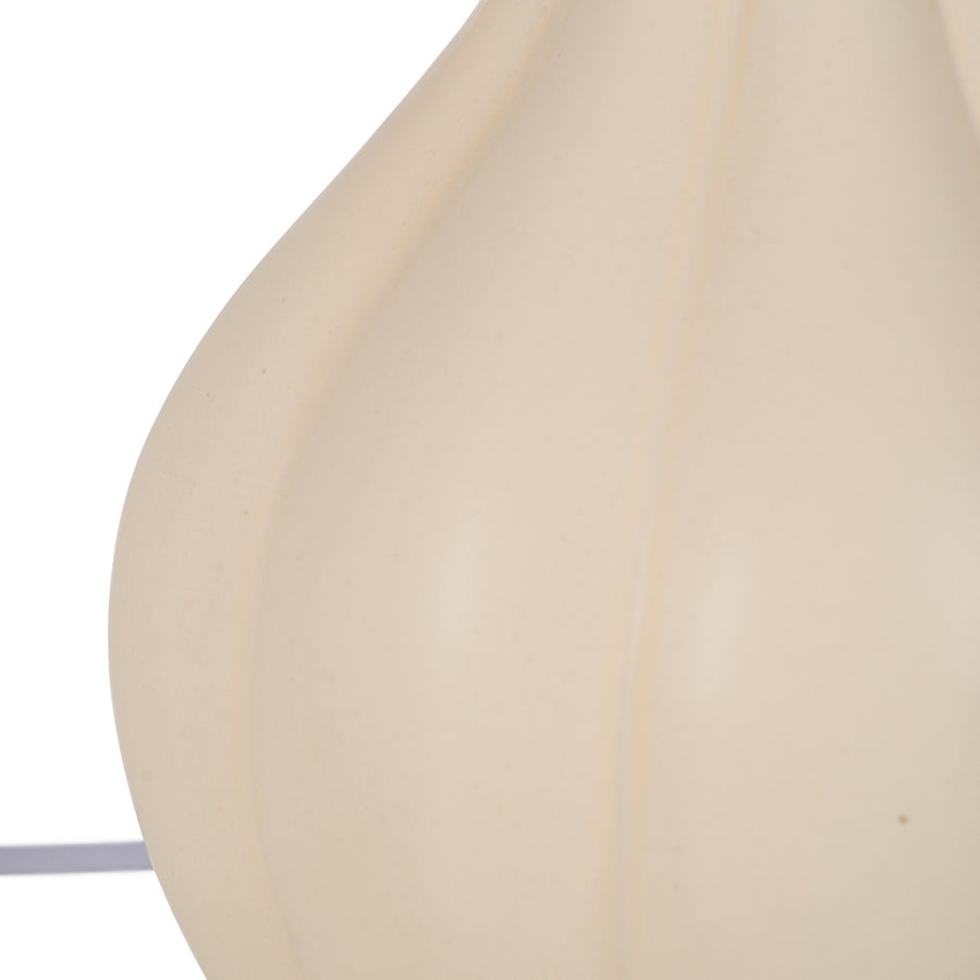 LÁMPARA MESA CREMA CERÁMICA ILUMINACIÓN 32,50 X 32,50 X 53 C
