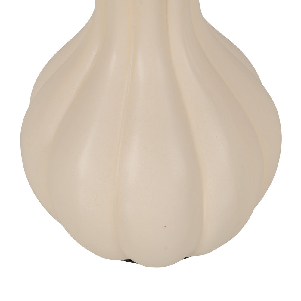 LÁMPARA MESA CREMA CERÁMICA ILUMINACIÓN 32,50 X 32,50 X 53 C