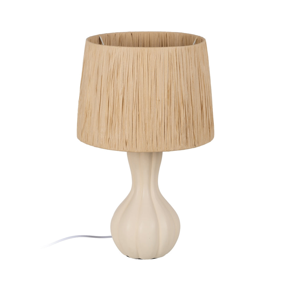 L�MPARA MESA CREMA CER�MICA ILUMINACI�N 32,50 X 32,50 X 53 C