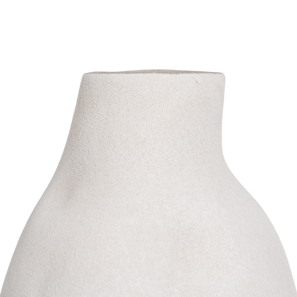 JARRÓN BLANCO ROTO CERÁMICA DECORACIÓN 24 X 24 X 70 CM