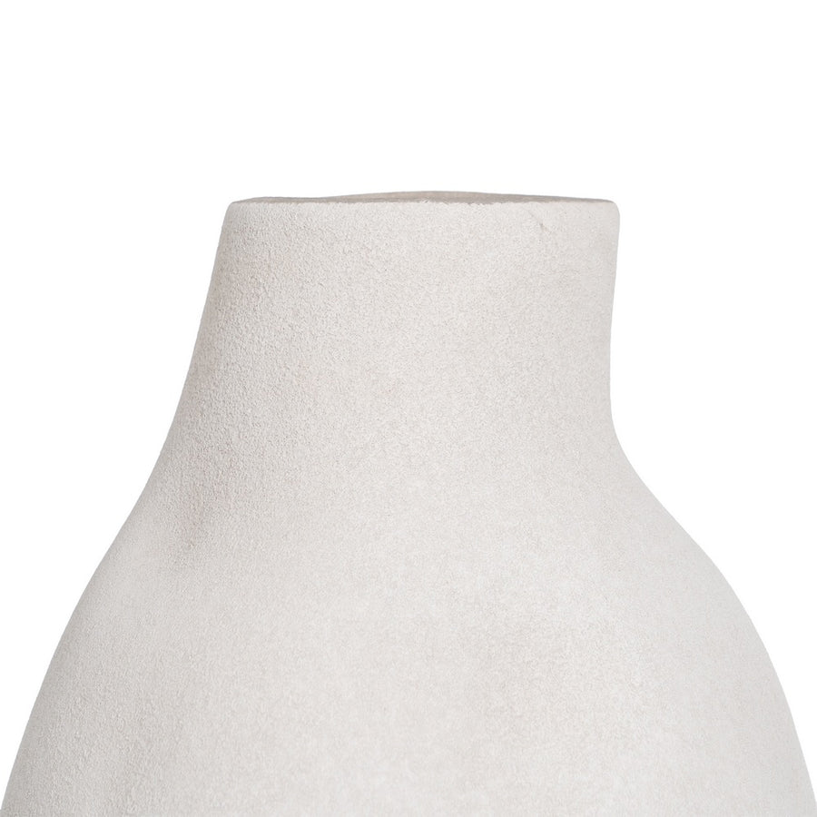 JARRÓN BLANCO ROTO CERÁMICA DECORACIÓN 24 X 24 X 70 CM