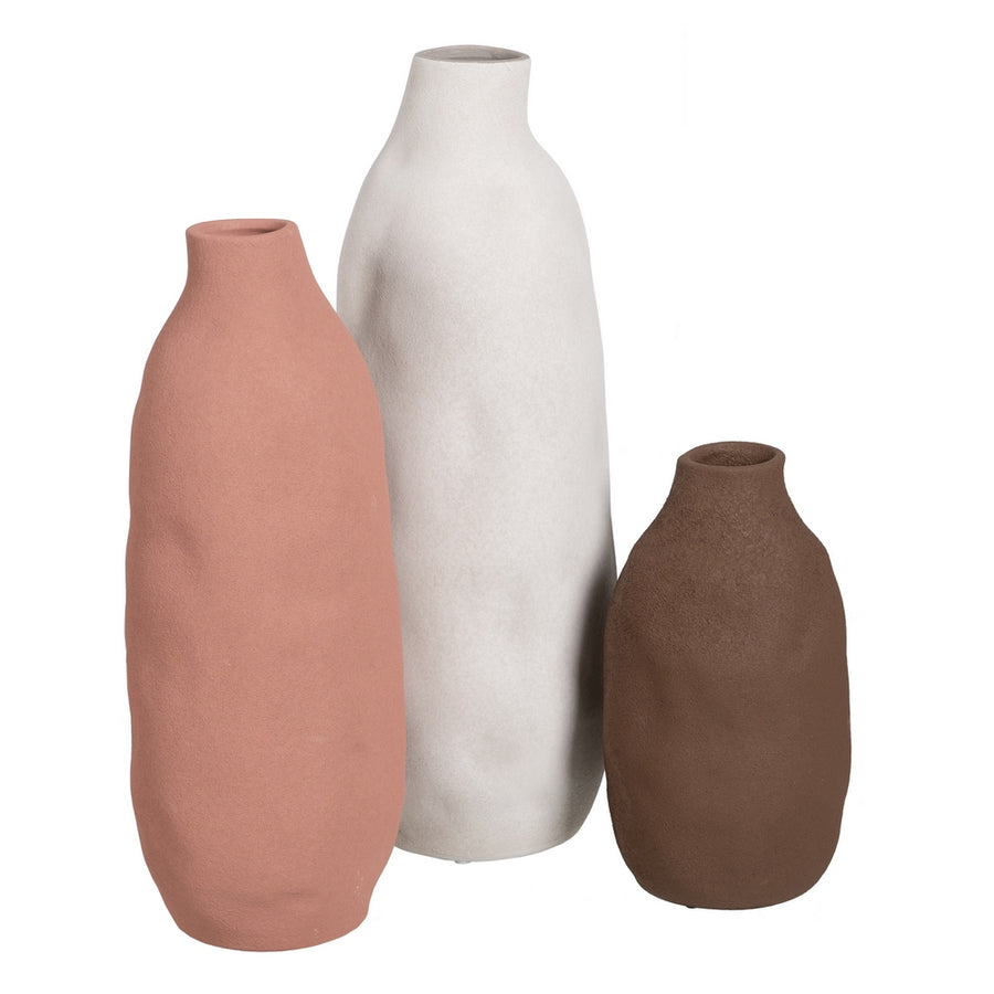 JARRÓN TERRACOTA CERÁMICA DECORACIÓN 22 X 22 X 60 CM