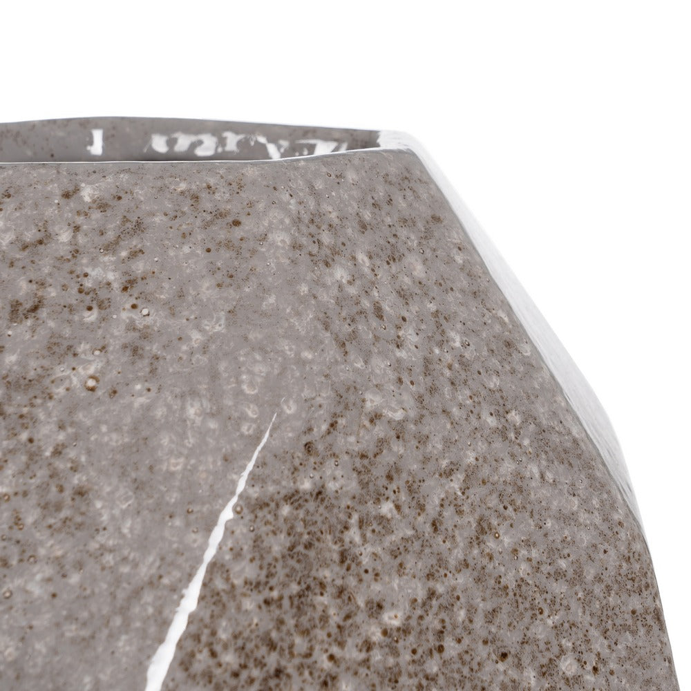 GREY CERAMIC DECORATIVE VASE 23 X 23 X 35 CM