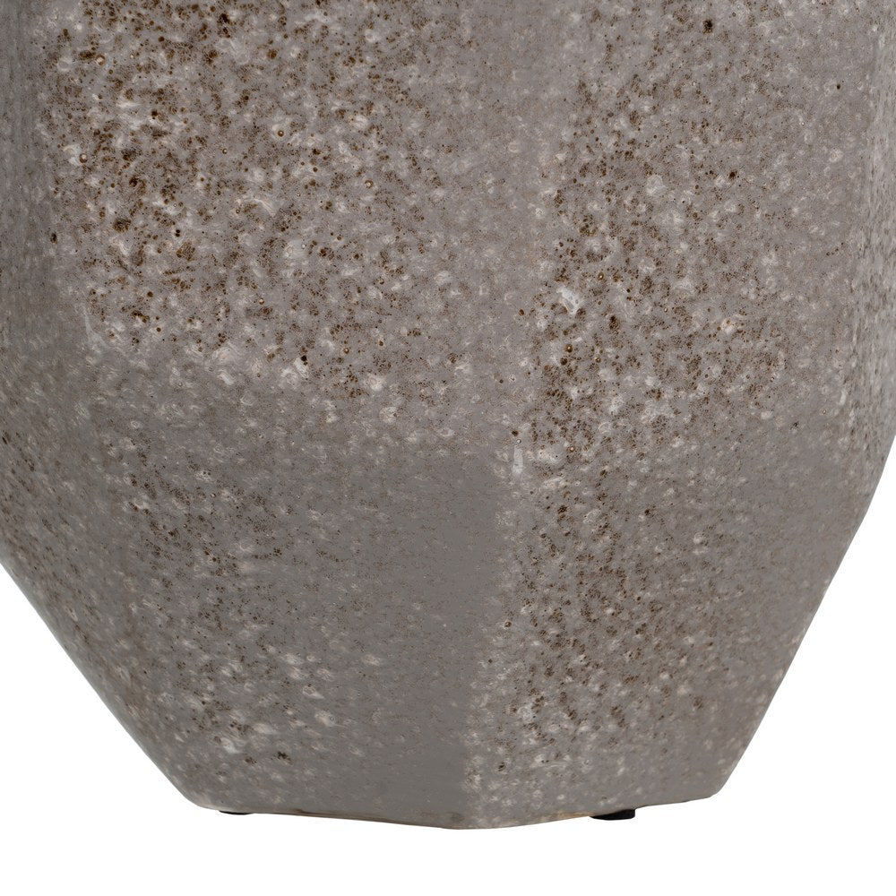 GREY CERAMIC DECORATIVE VASE 23 X 23 X 35 CM