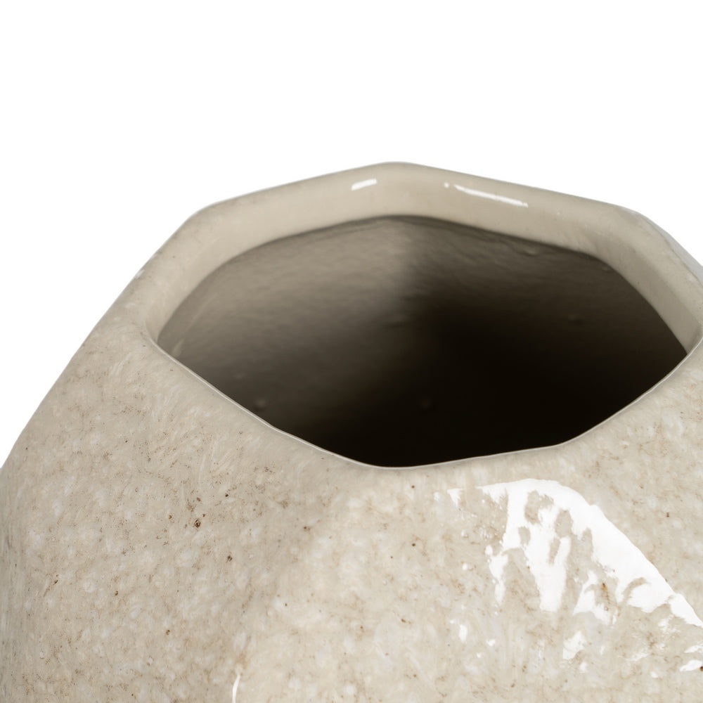 JARRÓN PIEDRA CERÁMICA DECORACIÓN 28 X 28 X 46 CM