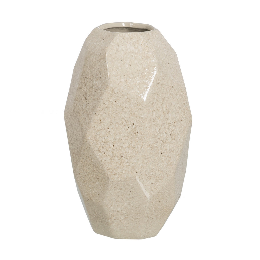 JARRÓN PIEDRA CERÁMICA DECORACIÓN 28 X 28 X 46 CM