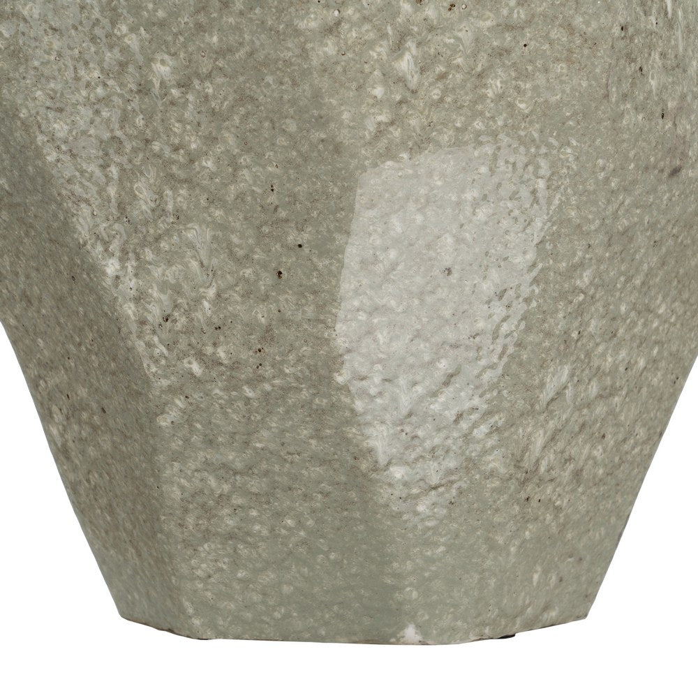 GREEN CERAMIC DECORATIVE VASE 28 X 28 X 58 CM