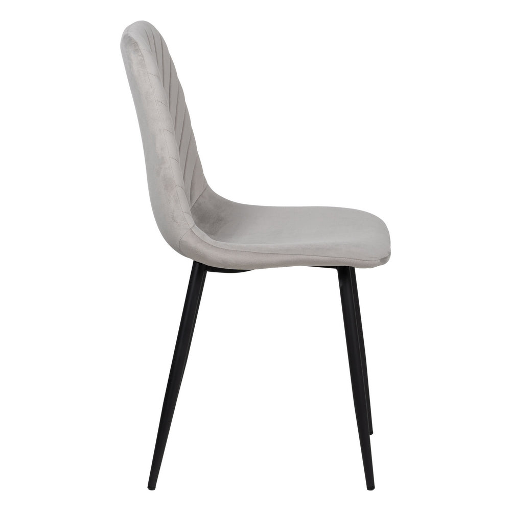 SILLA GRIS CLARO TERCIOPELO CONTRACT 45 X 51 X 88,50 CM