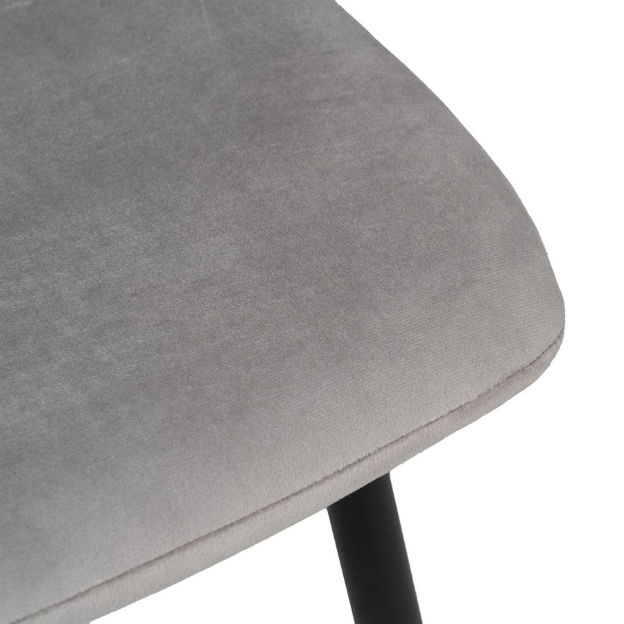 SILLA GRIS CLARO TERCIOPELO CONTRACT 45 X 51 X 88,50 CM