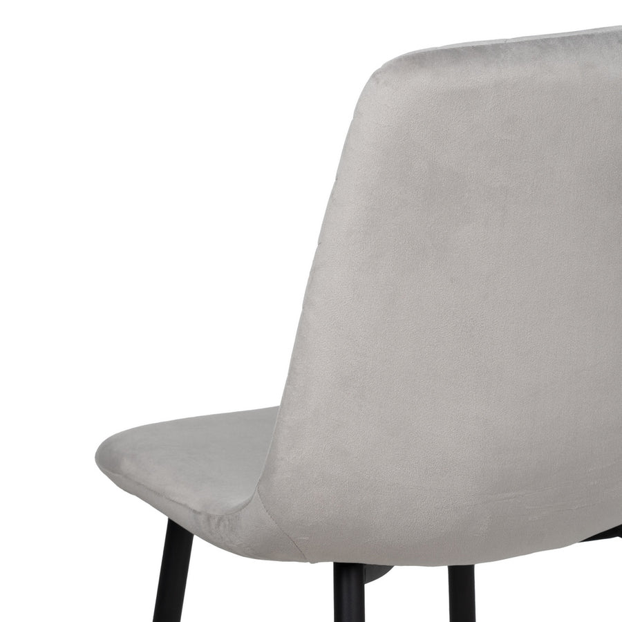 SILLA GRIS CLARO TERCIOPELO CONTRACT 45 X 51 X 88,50 CM