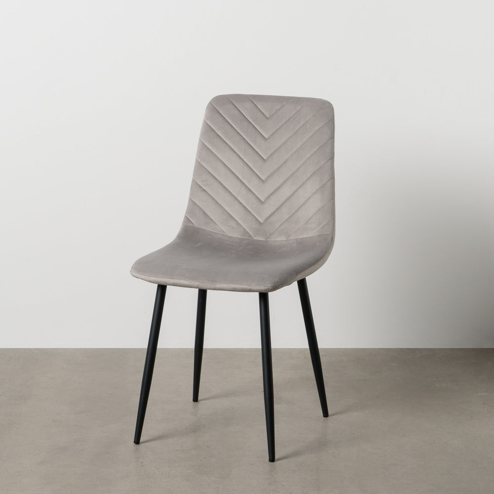 SILLA GRIS CLARO TERCIOPELO CONTRACT 45 X 51 X 88,50 CM