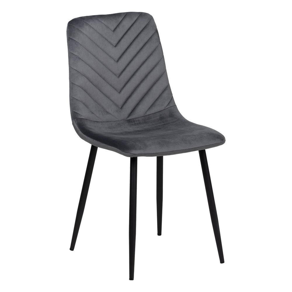 SILLA GRIS TERCIOPELO CONTRACT 45 X 51 X 88,50 CM