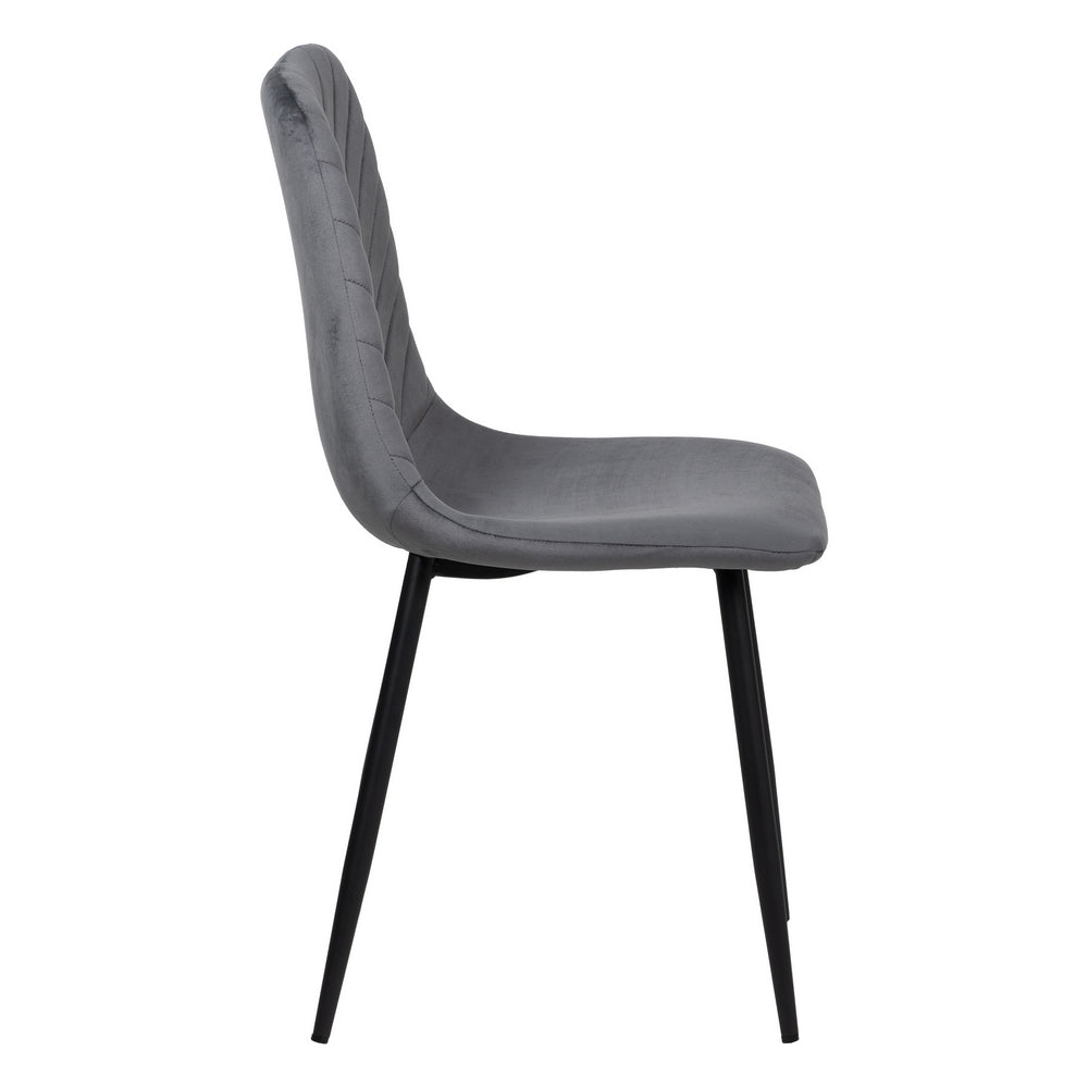 SILLA GRIS TERCIOPELO CONTRACT 45 X 51 X 88,50 CM
