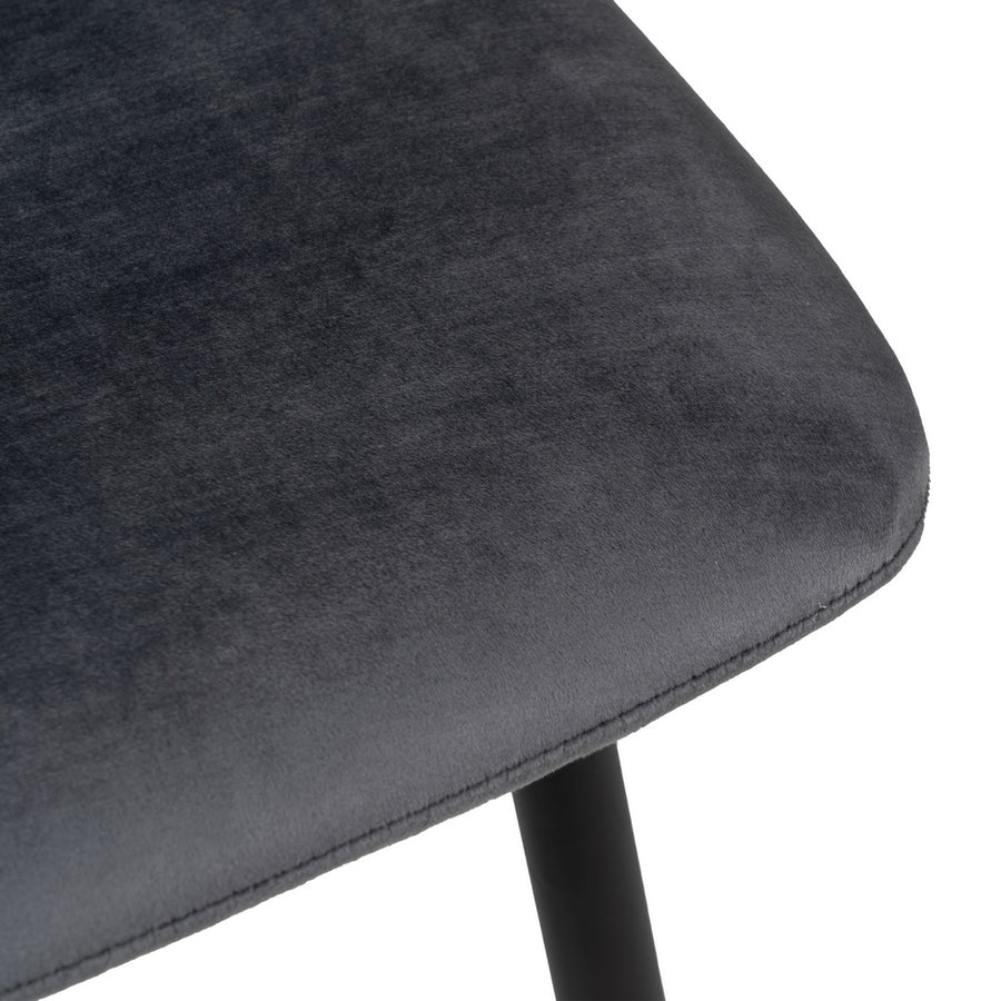 SILLA GRIS TERCIOPELO CONTRACT 45 X 51 X 88,50 CM
