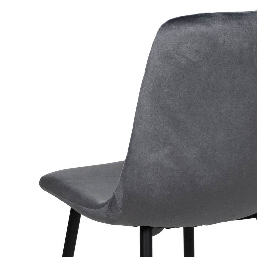 SILLA GRIS TERCIOPELO CONTRACT 45 X 51 X 88,50 CM