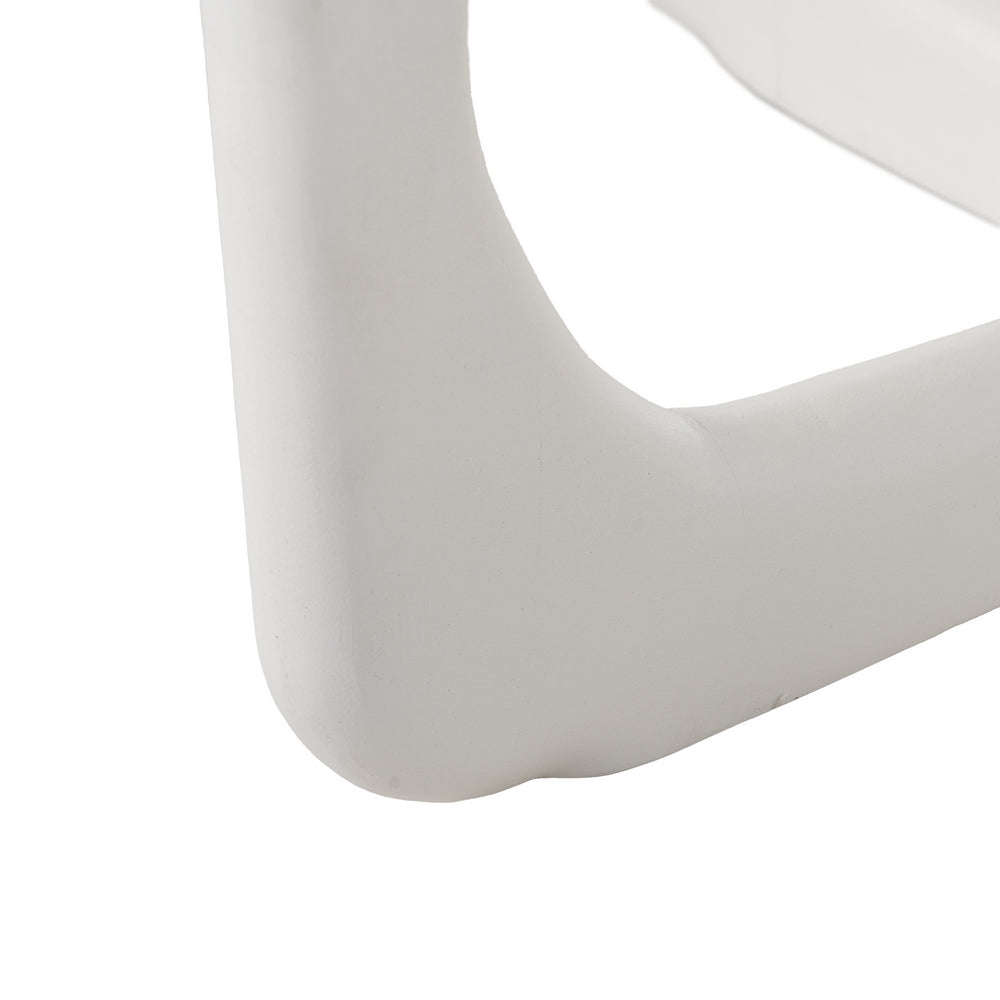 MESA CENTRO BLANCO MÁRMOL/MADERA SALÓN 75 X 75 X 40 CM