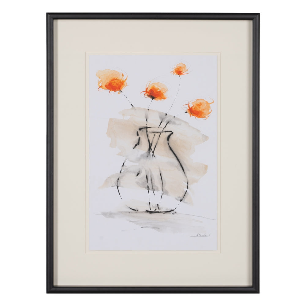 PICTURE PAINTING VASE-FLOWERS 2/M 60 X 4 X 80 CM