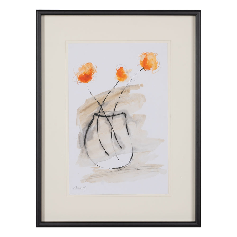 PICTURE PAINTING VASE-FLOWERS 2/M 60 X 4 X 80 CM