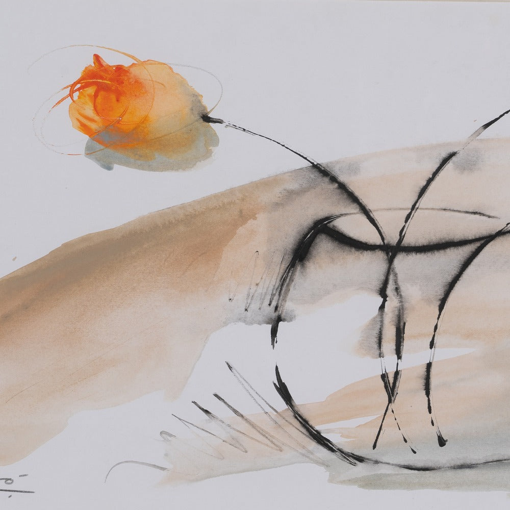 PAINTING VASE-FLOWERS 120 X 4 X 50 CM
