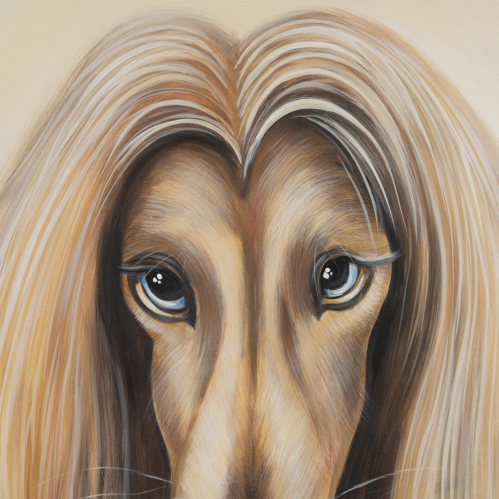 PINTURA GALGO LIENZO DECORACIÓN 120 X 3,50 X 120 CM