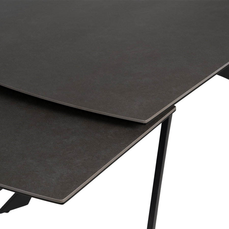 MESA EXTENSIBLE GRIS OSCURO 180 X 90 X 76 CM