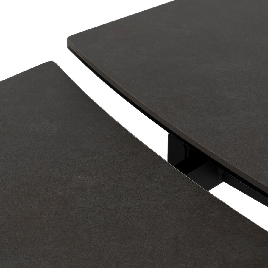 MESA EXTENSIBLE GRIS OSCURO 180 X 90 X 76 CM