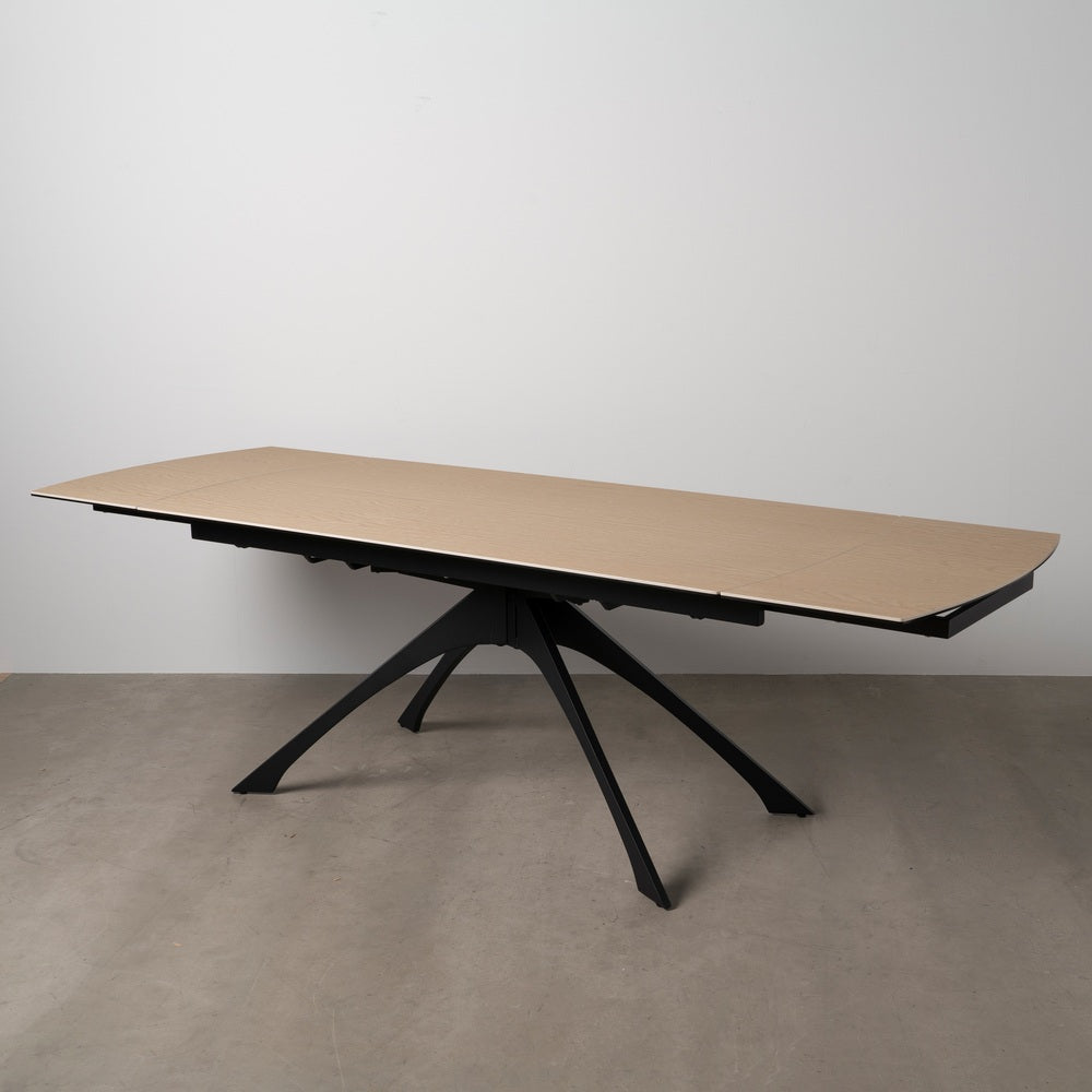MESA EXTENSIBLE NATURAL-NEGRO 180 X 90 X 76 CM