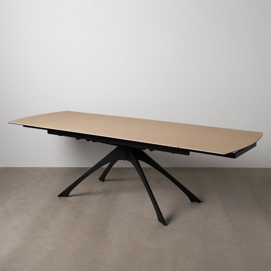 MESA EXTENSIBLE NATURAL-NEGRO 180 X 90 X 76 CM