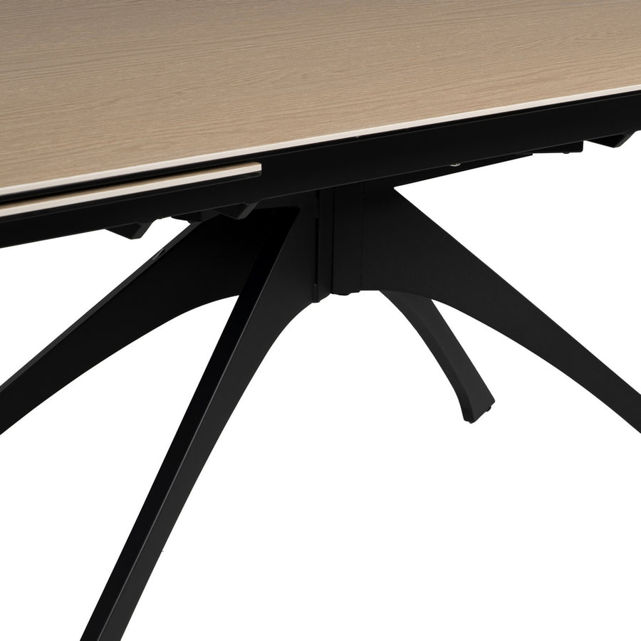 MESA EXTENSIBLE NATURAL-NEGRO 180 X 90 X 76 CM