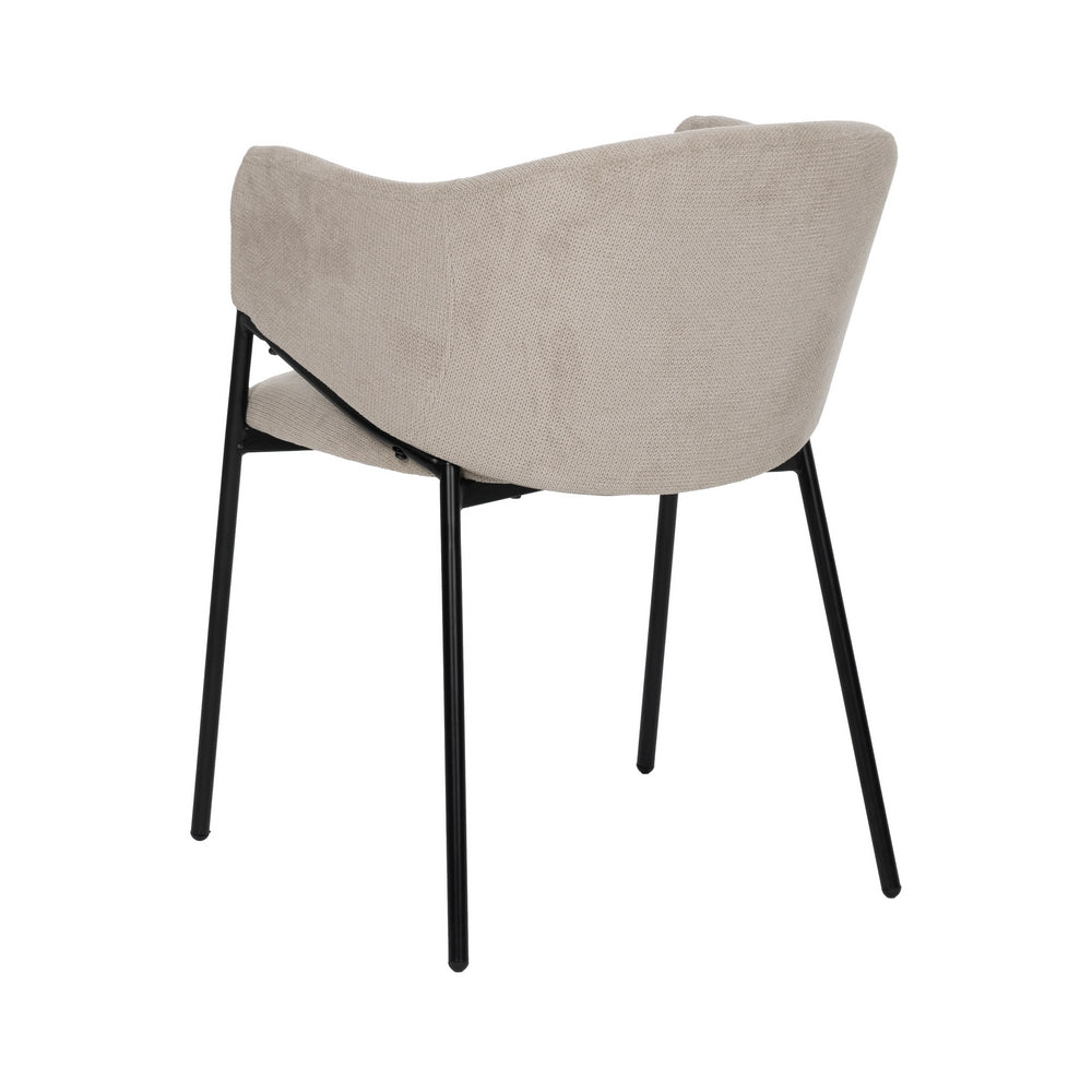 SILLA BEIGE TEJIDO-METAL 54 X 60 X 78 CM