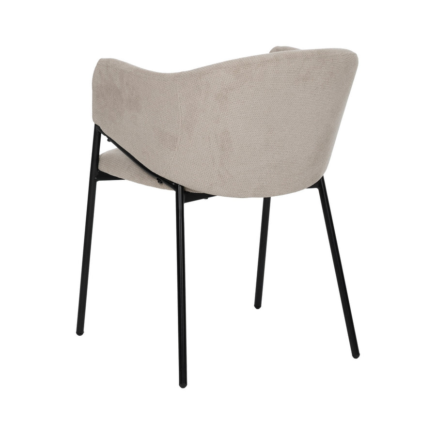 SILLA BEIGE TEJIDO-METAL 54 X 60 X 78 CM