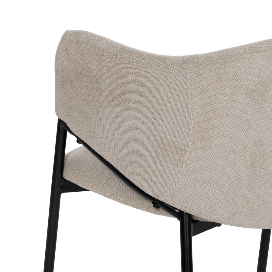SILLA BEIGE TEJIDO-METAL 54 X 60 X 78 CM