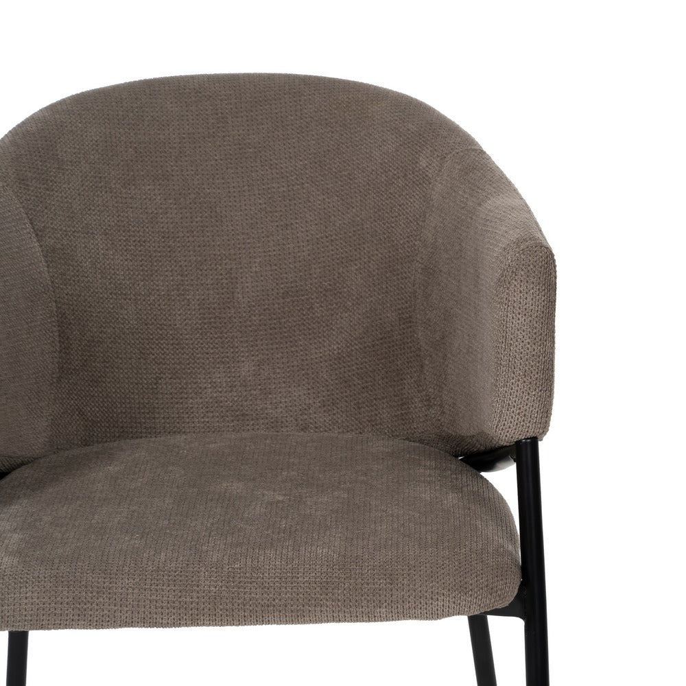 SILLA TAUPE TEJIDO-METAL 54 X 60 X 78 CM