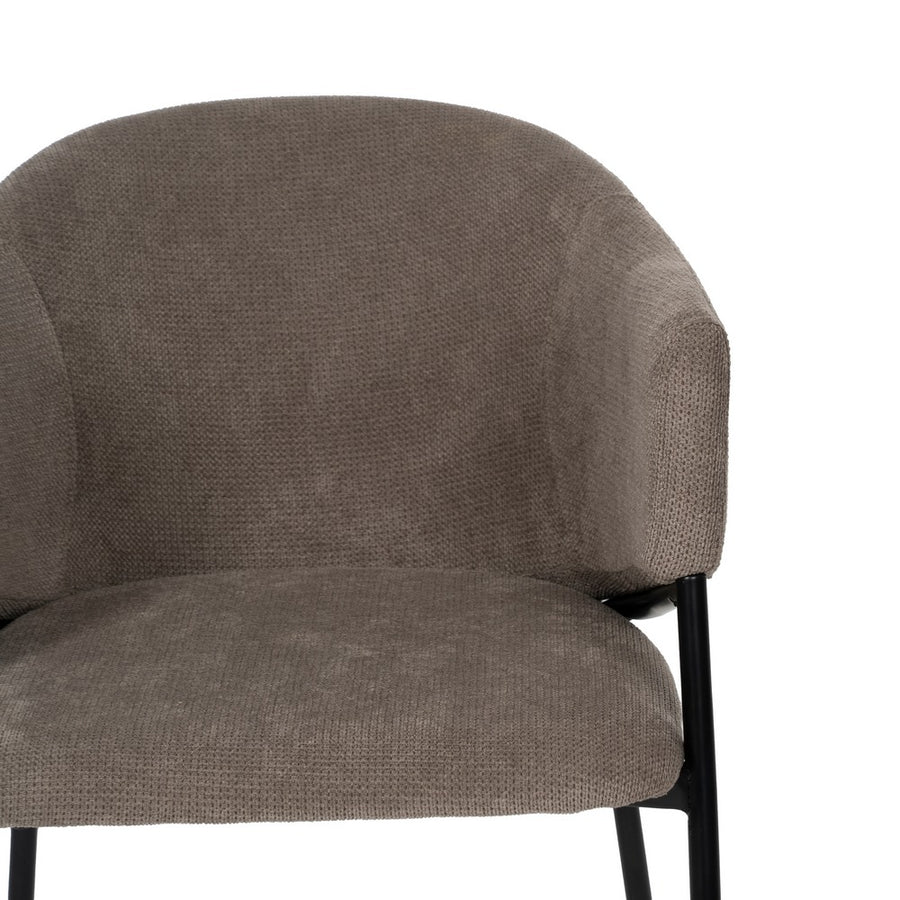 SILLA TAUPE TEJIDO-METAL 54 X 60 X 78 CM