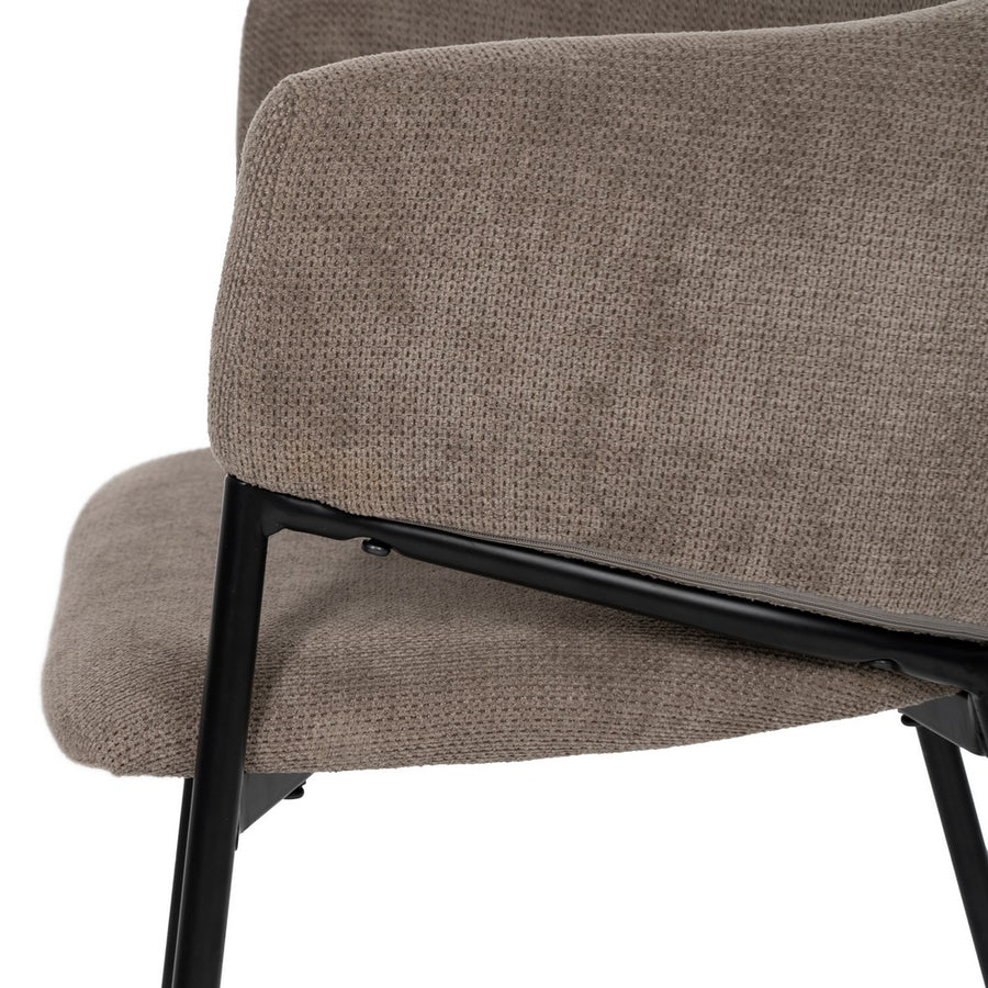 SILLA TAUPE TEJIDO-METAL 54 X 60 X 78 CM