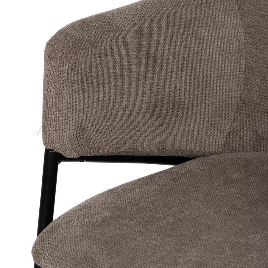 SILLA TAUPE TEJIDO-METAL 54 X 60 X 78 CM