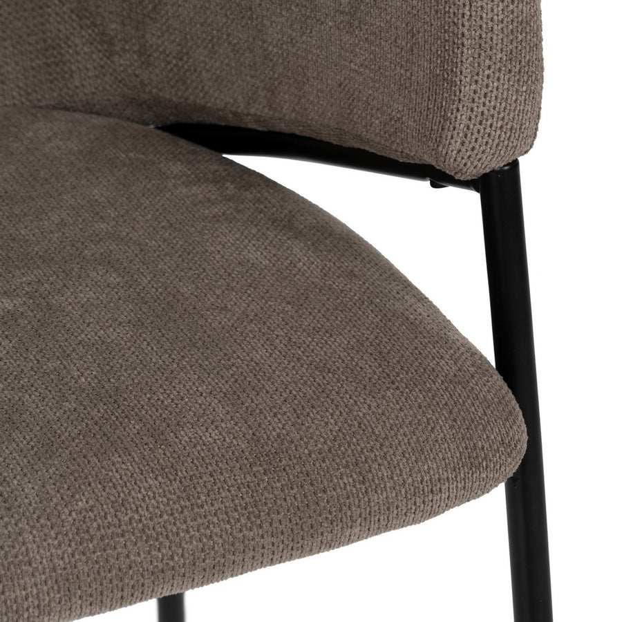 SILLA TAUPE TEJIDO-METAL 54 X 60 X 78 CM