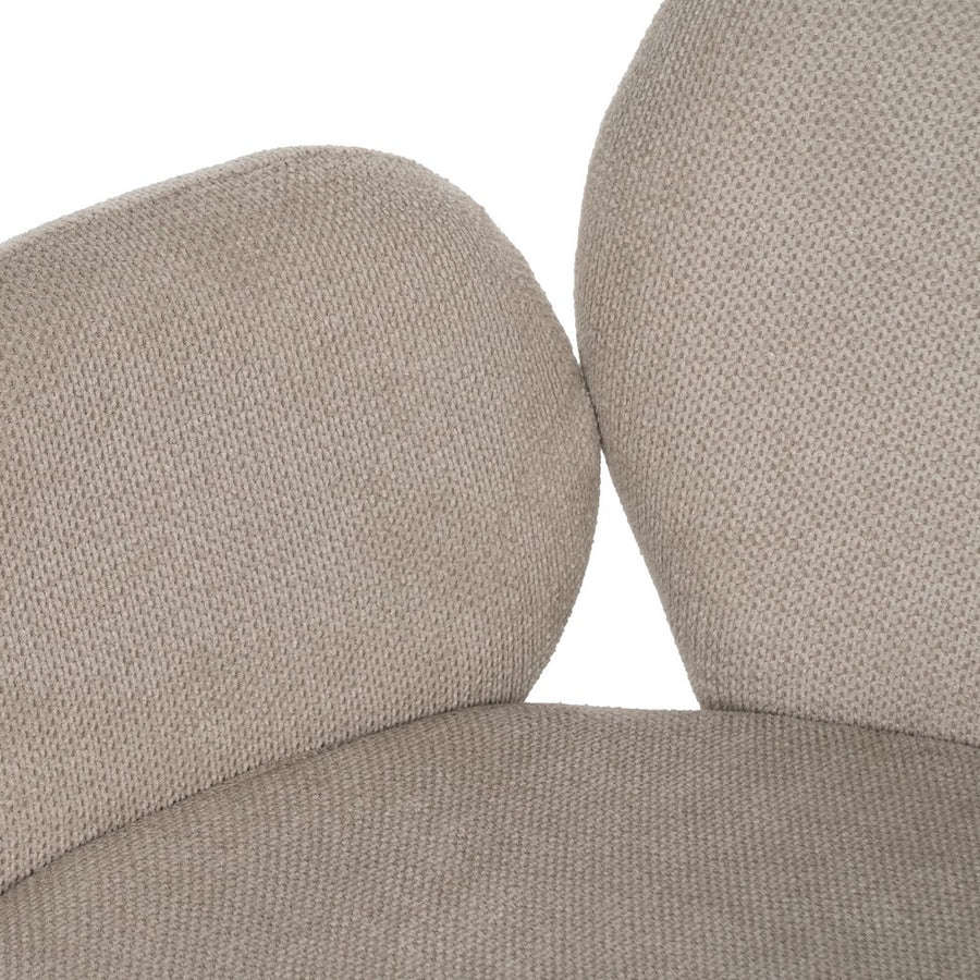 SILLA BEIGE TEJIDO-METAL 66 X 60 X 79 CM