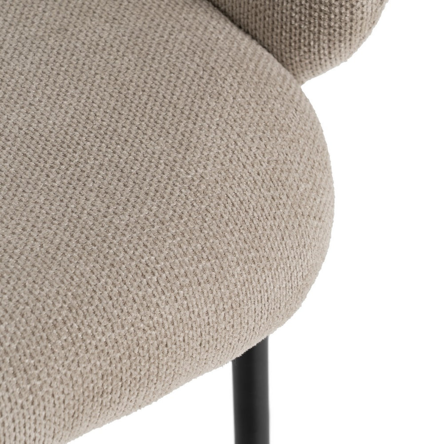 SILLA BEIGE TEJIDO-METAL 66 X 60 X 79 CM