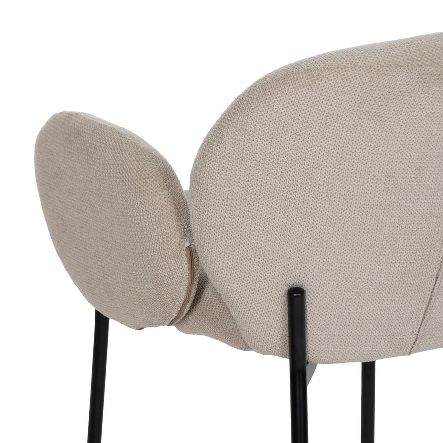 SILLA BEIGE TEJIDO-METAL 66 X 60 X 79 CM