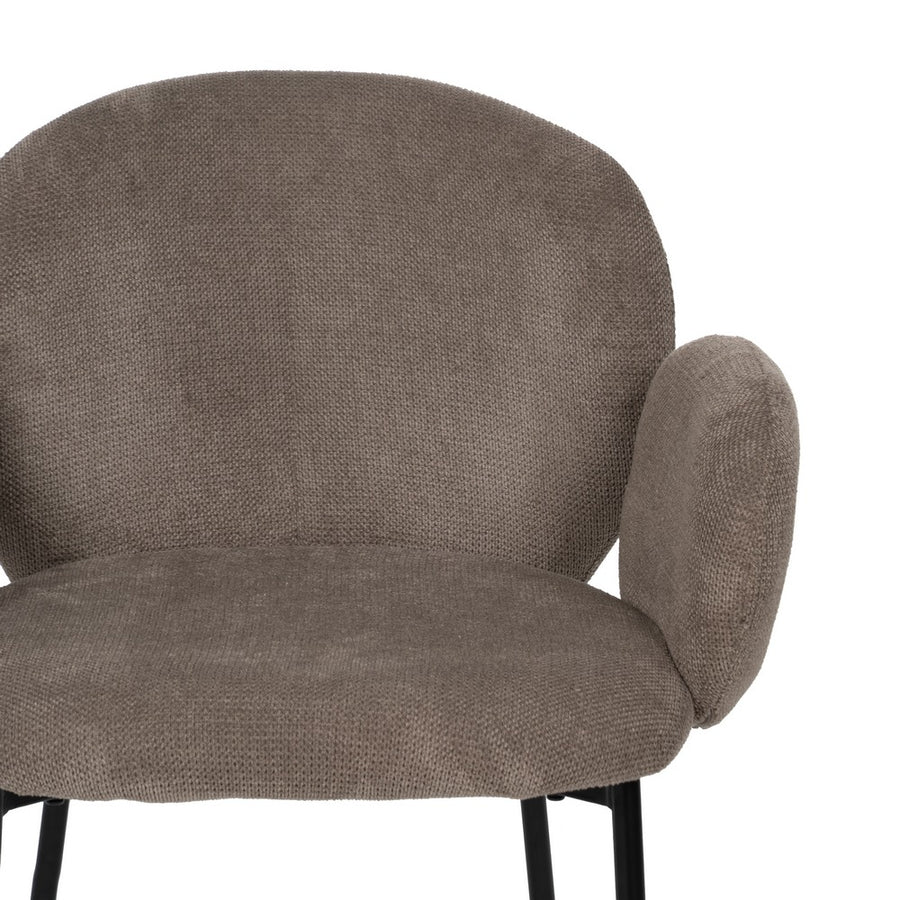 SILLA TAUPE TEJIDO-METAL 66 X 60 X 79 CM