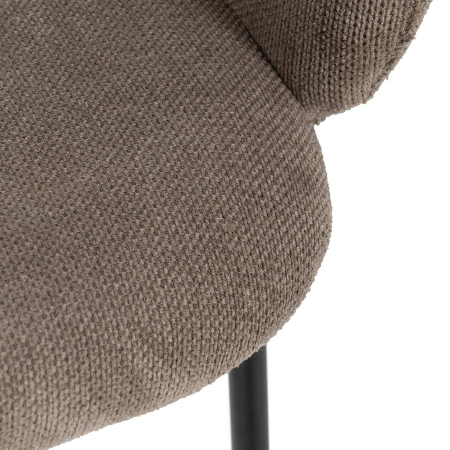 SILLA TAUPE TEJIDO-METAL 66 X 60 X 79 CM