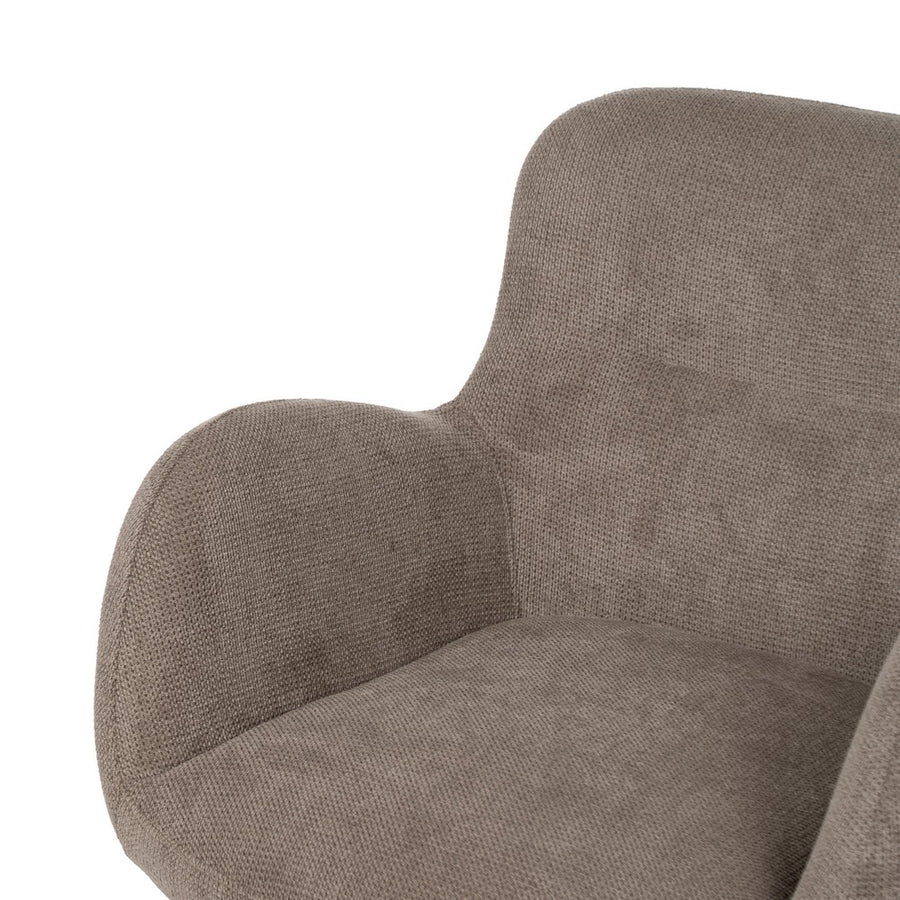 SILLA TAUPE GIRATORIO TEJIDO-METAL 62 X 65 X 82 CM