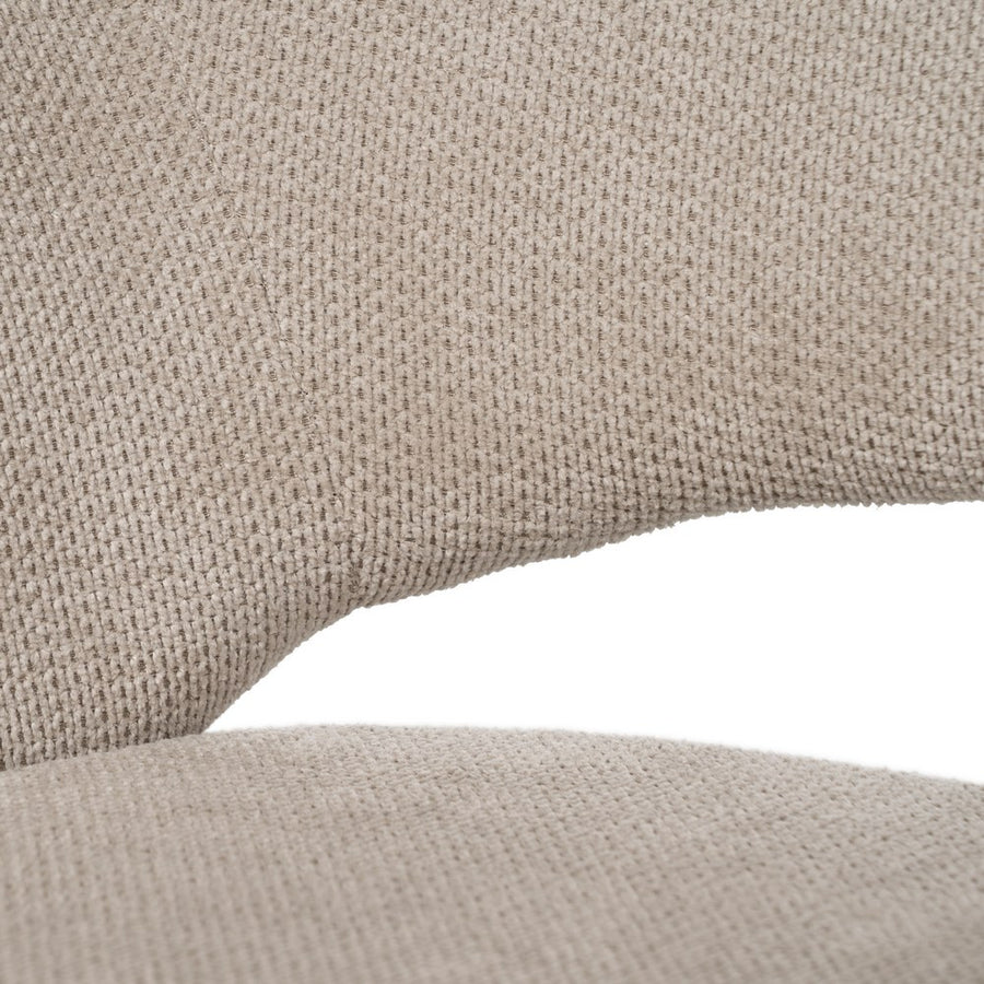 SILLA BEIGE GIRATORIO TEJIDO-METAL 59,50 X 62 X 83,50 CM