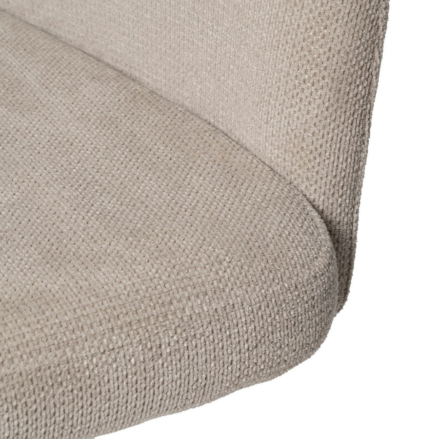 SILLA BEIGE GIRATORIO TEJIDO-METAL 59,50 X 62 X 83,50 CM