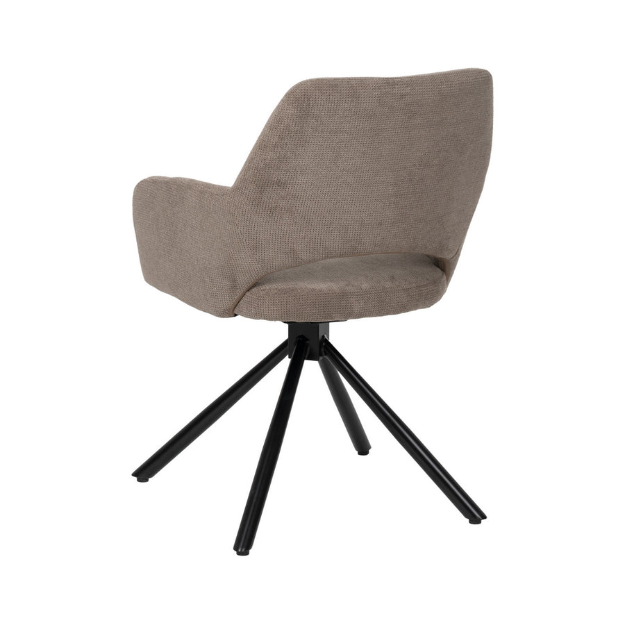 SILLA TAUPE GIRATORIA TEJIDO-METAL 59,50 X 62 X 83,50 CM