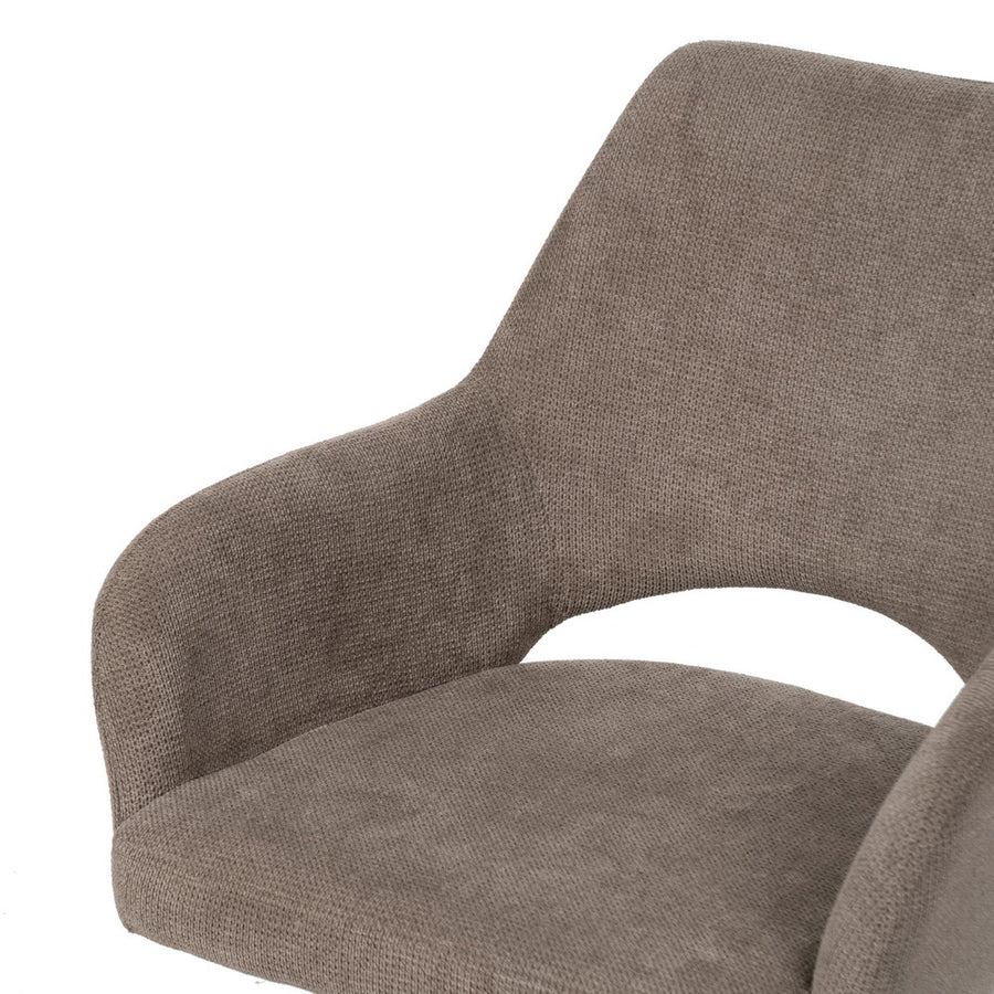 SILLA TAUPE GIRATORIA TEJIDO-METAL 59,50 X 62 X 83,50 CM