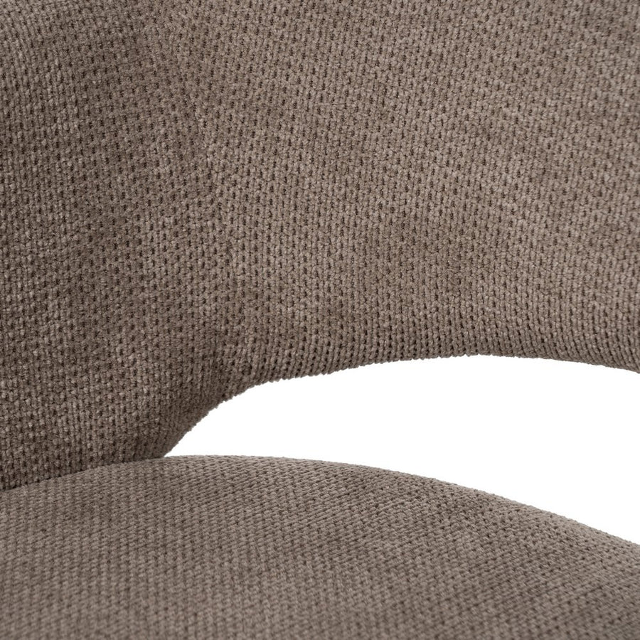 SILLA TAUPE GIRATORIA TEJIDO-METAL 59,50 X 62 X 83,50 CM